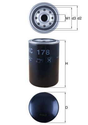 Filtro combustible Mahle Original KC178 precio, desde 8,34 EUR